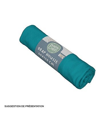 Drap housse bébé uni en coton doux - Babycalin