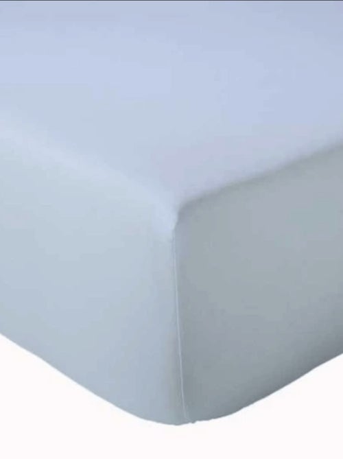 Drap Housse Uni bonnet 30 cm 100% Coton - Kiabi