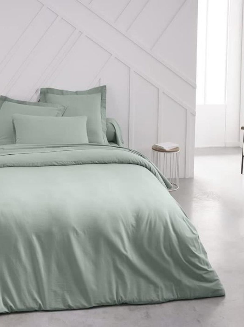 Drap housse uni celadon 160 x 200+23 cm - TODAY Multicolore - Kiabi