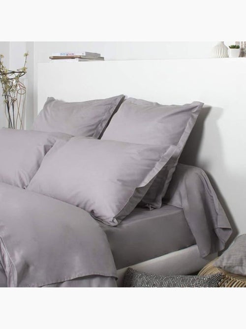 Drap housse uni coton - cote deco - 160x200 cm - gris souris - bonnet 25 cm - 57 fils/cm² - Kiabi Drap housse uni coton - cote deco - 160x200 cm - gris souris - bonnet 25 cm - 57 fils/cm² - Kiabi