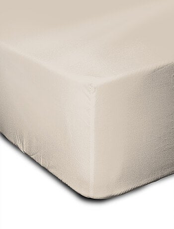 Drap housse uni coton 57 fils bonnet 25cm