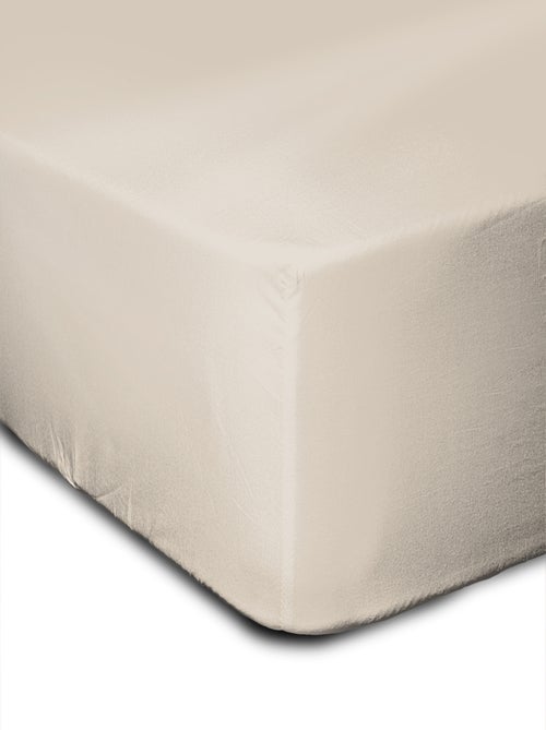 Drap housse uni coton 57 fils bonnet 25cm - Kiabi