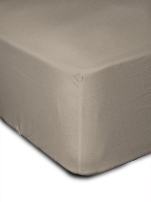Drap housse uni coton 57 fils bonnet 25cm - Kiabi