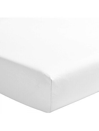 Drap housse uni coton 57 fils bonnet 25cm