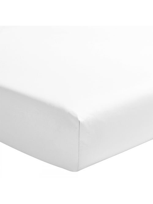 Drap housse uni coton 57 fils bonnet 25cm - Kiabi