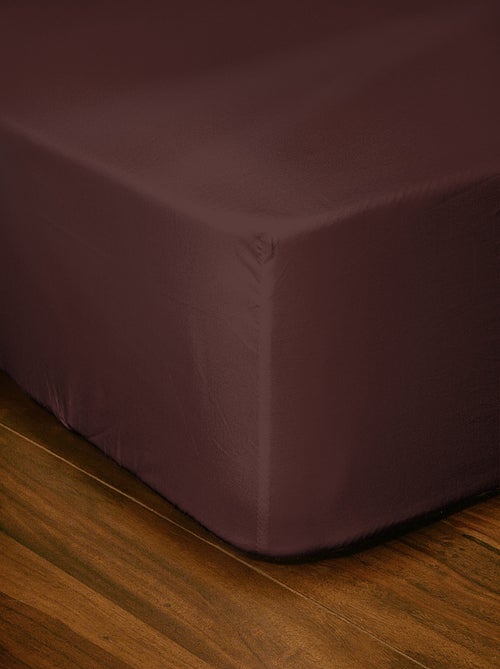 Drap housse uni coton 57 fils bonnet 25cm - Kiabi