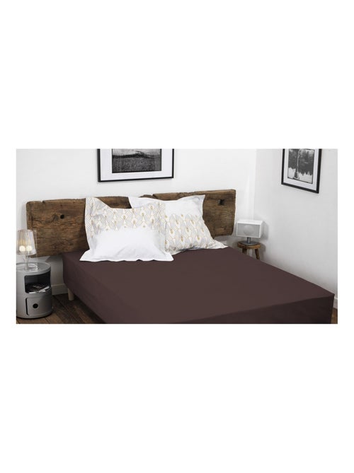 Drap housse uni coton 57 fils bonnet 25cm - Kiabi
