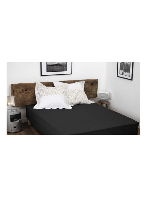 Drap housse uni coton 57 fils bonnet 25cm - Kiabi