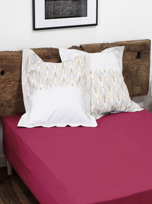Drap housse uni coton 57 fils bonnet 25cm - Kiabi