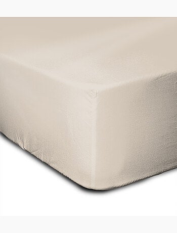 Drap housse uni coton 57 fils bonnet 30cm