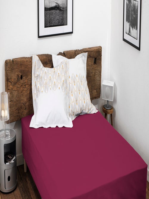 Drap housse uni coton 57 fils bonnet 30cm - Kiabi