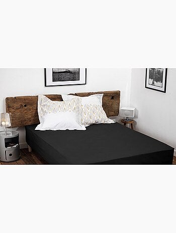 Drap housse uni coton 57 fils bonnet 30cm