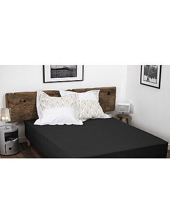 Drap housse uni coton 57 fils bonnet 30cm