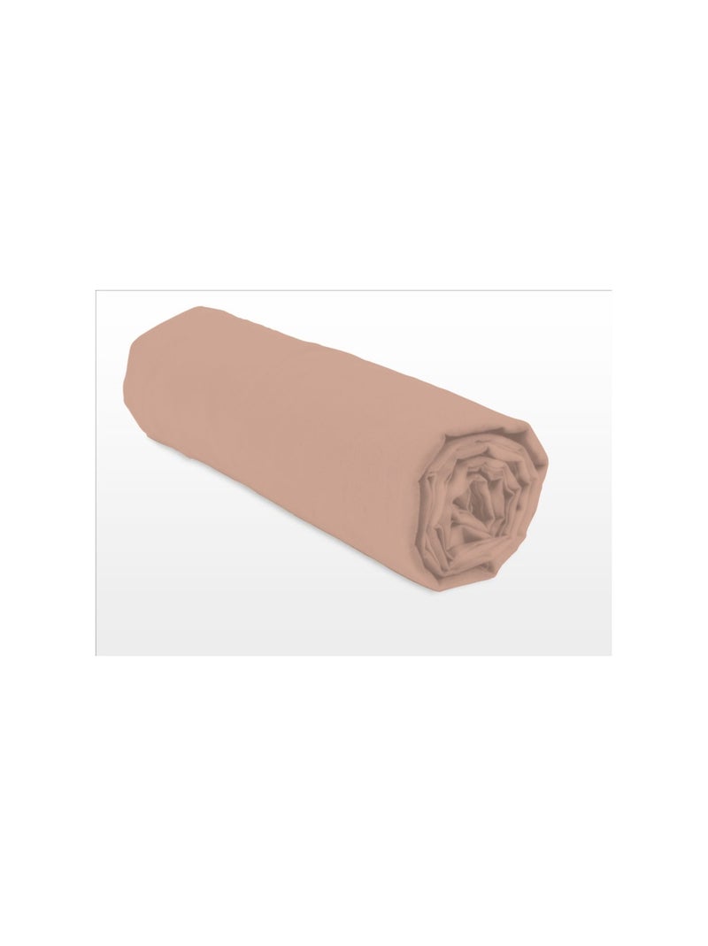 Drap housse uni coton 57 fils bonnet 30cm Rose - Kiabi