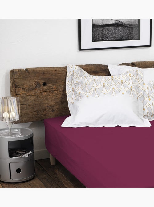 Drap housse uni coton 57 fils bonnet 30cm - Kiabi