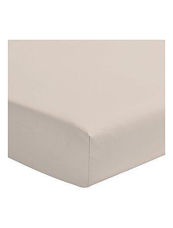 Drap housse uni coton 57 fils bonnet 35cm