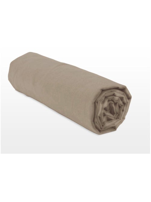 Drap housse uni coton 57 fils bonnet 35cm - Kiabi