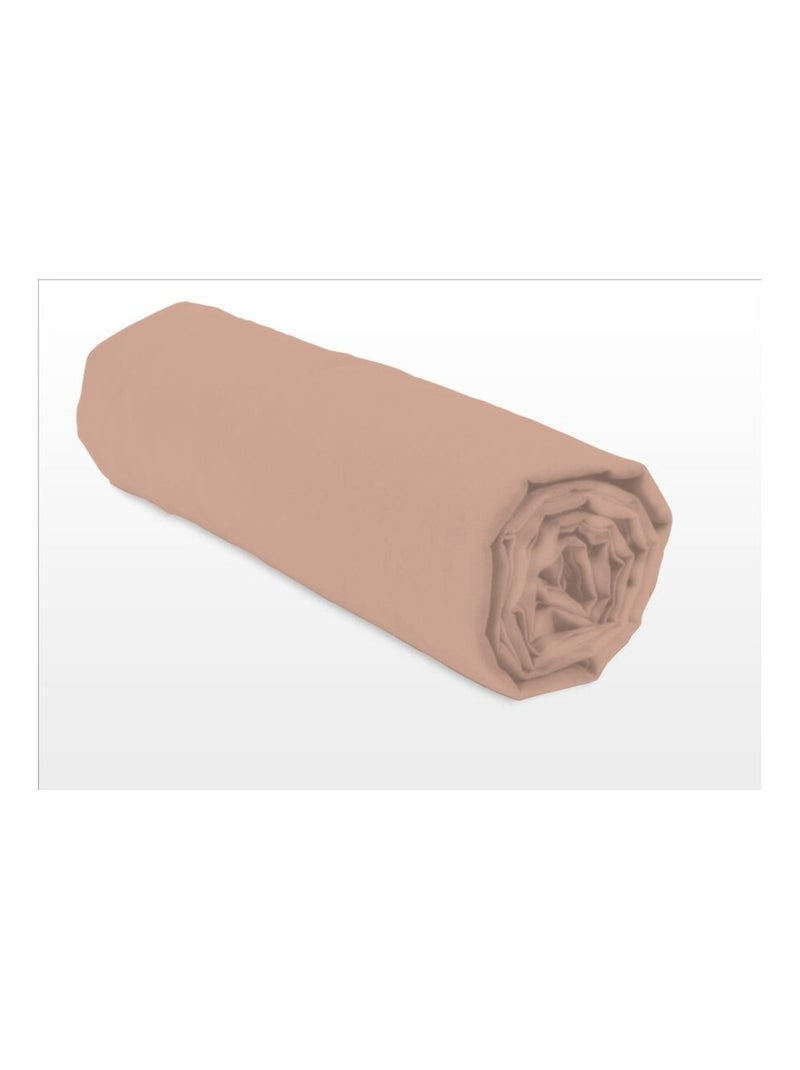 Drap housse uni coton 57 fils bonnet 35cm Rose - Kiabi
