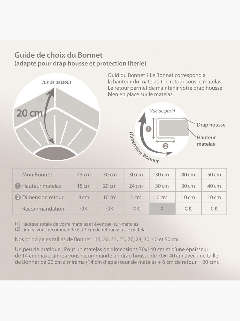 Drap housse uni coton ALTO Bonnet de 20 cm Bordeaux - Kiabi