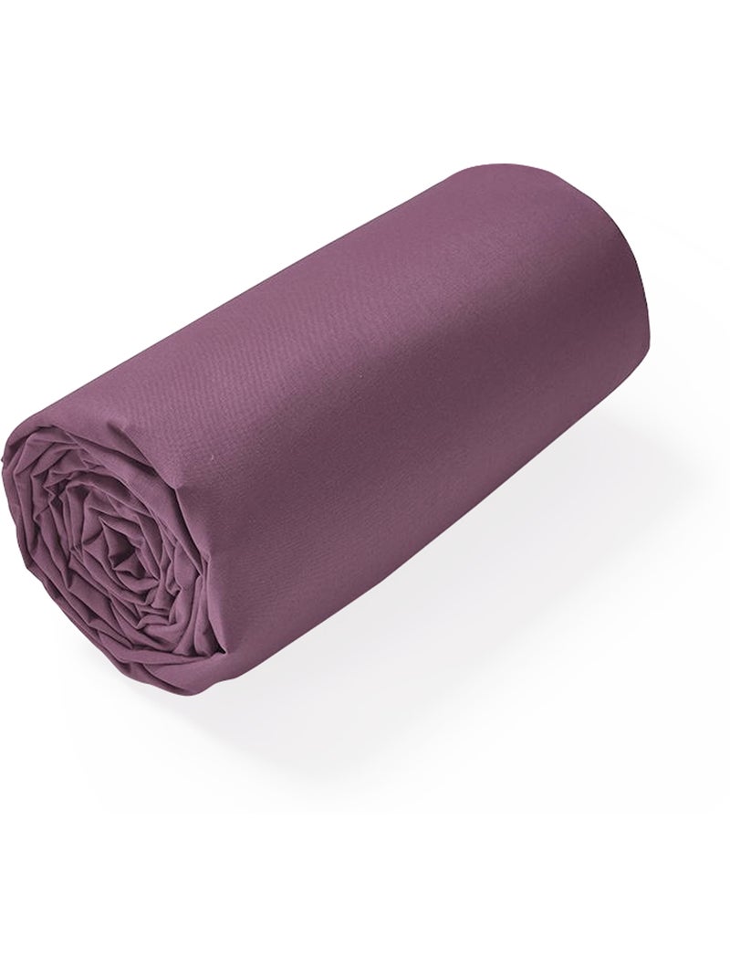 Drap housse uni coton ALTO Bonnet de 23 cm Violet prune - Kiabi