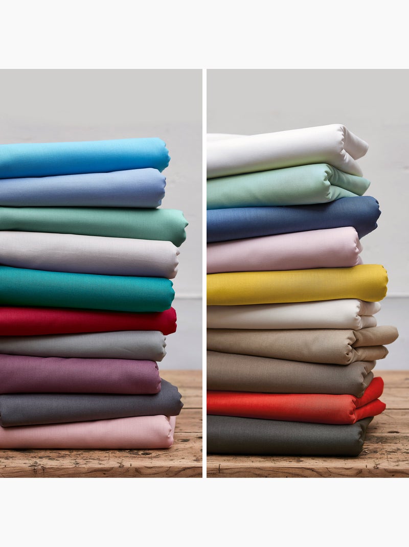 Drap housse uni coton ALTO Bonnet de 40 cm Gris foncé - Kiabi