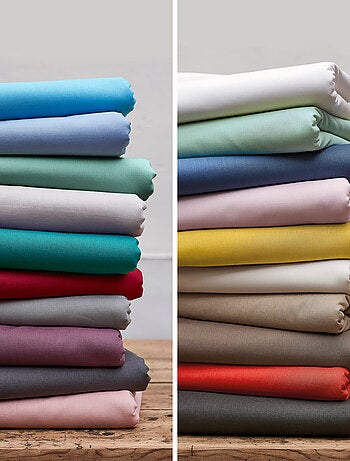 Drap housse uni 100% coton ALTO Bonnet de 40 cm