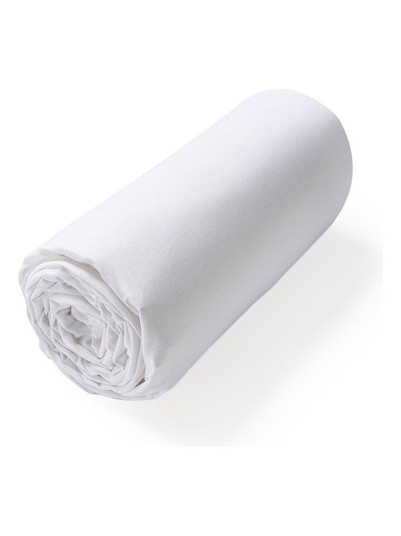 Drap housse uni coton ALTO Bonnet de 50 cm Blanc - Kiabi
