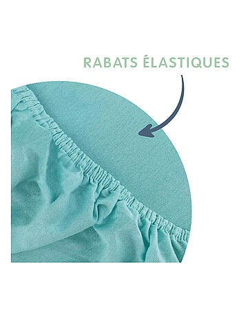 Drap housse bébé uni en coton doux - Babycalin