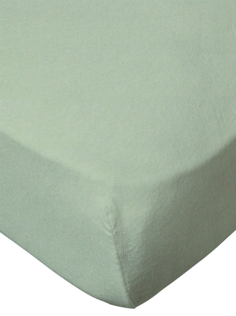Drap housse uni coton Oeko-Tex - Babycalin Vert jade - Kiabi