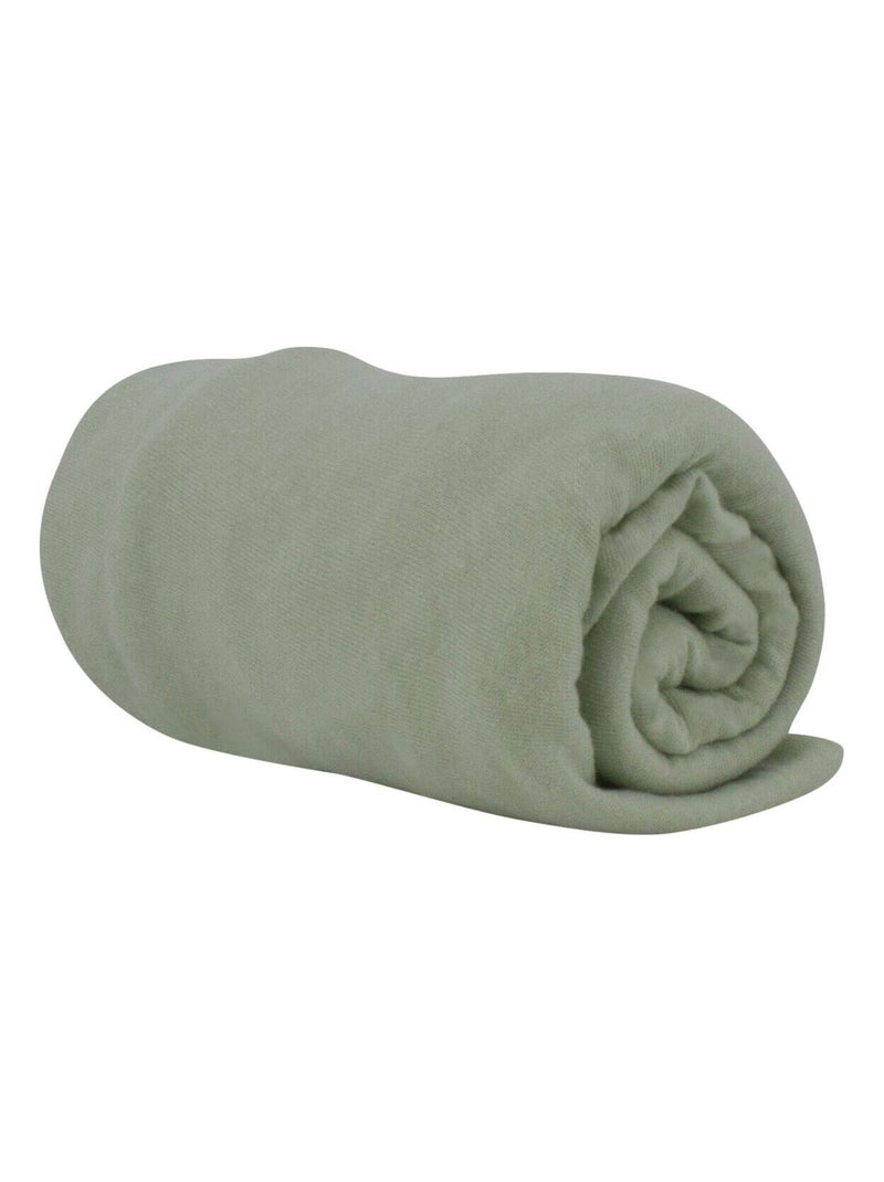 Drap housse uni coton Oeko-Tex - Babycalin Vert jade - Kiabi