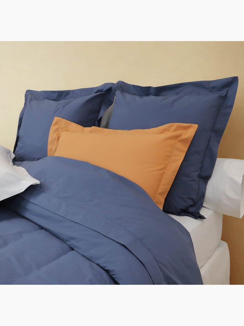 Drap housse uni coton percale 200 fils DESIREE Bleu - Kiabi