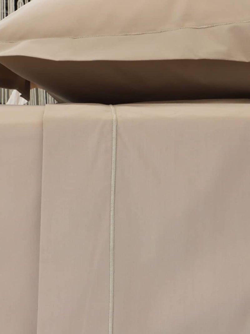 Drap housse uni coton percale 200 fils DESIREE Bleu nuit - Kiabi