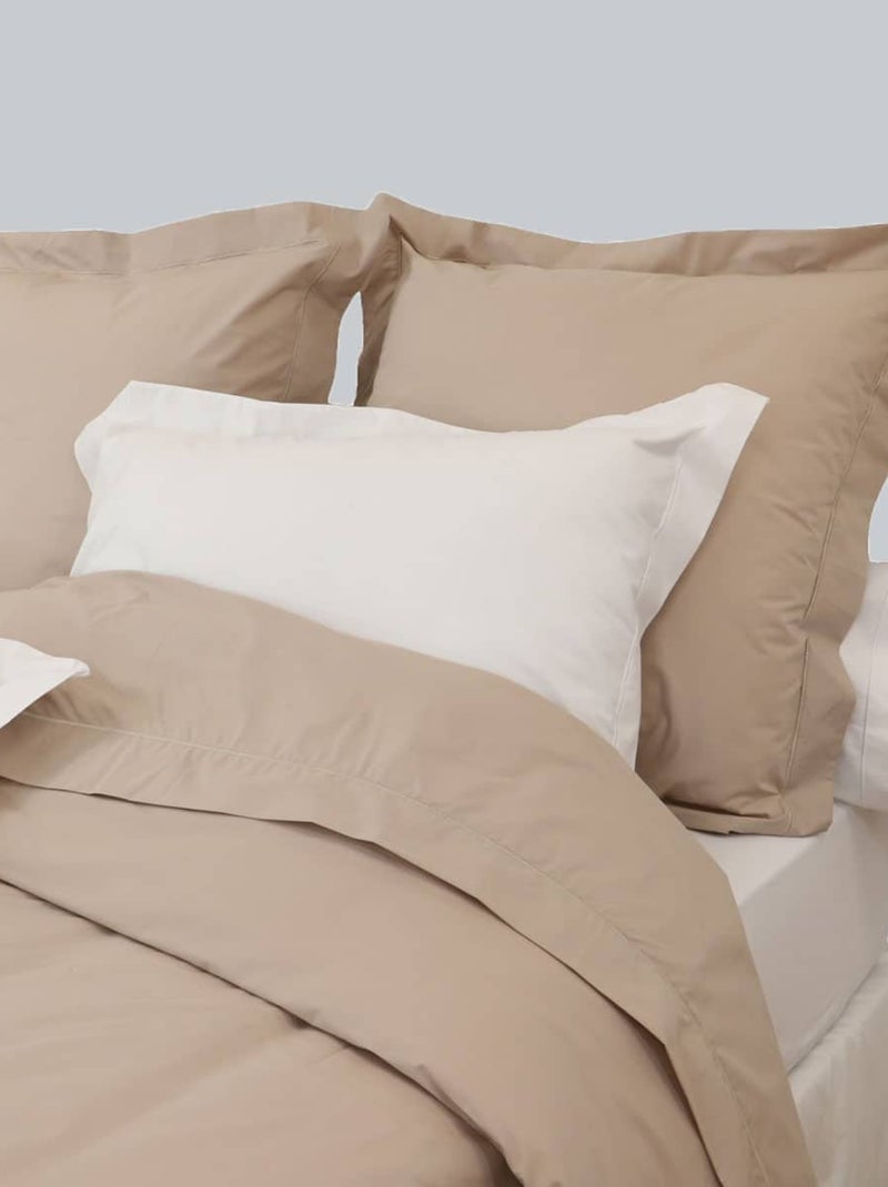 Drap housse uni coton percale 200 fils DESIREE Cognac - Kiabi