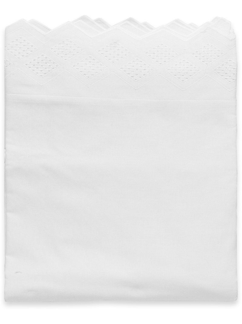 Drap housse uni en coton, bonnet de 24cm, Made in France, LES UNIS Blanc - Kiabi