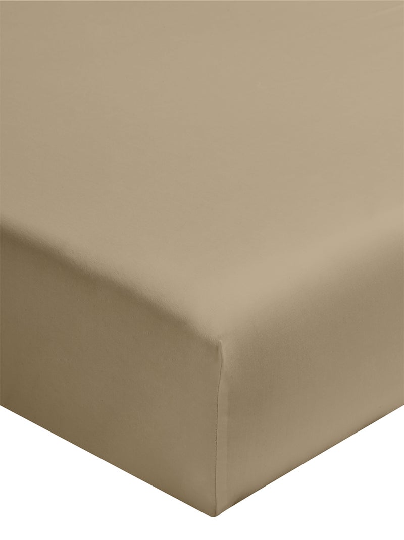Drap housse uni en coton, bonnet de 24cm, Made in France, LES UNIS Gris moyen - Kiabi