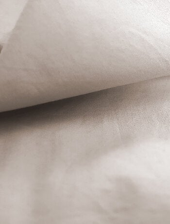 Drap-housse uni en coton, COTON LAVÉ