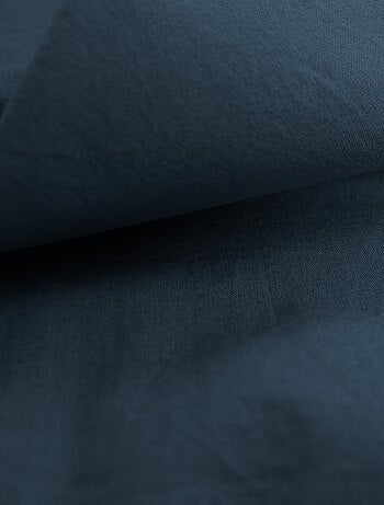 Drap-housse uni en coton, COTON LAVÉ
