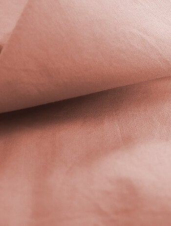 Drap-housse uni en coton, COTON LAVÉ
