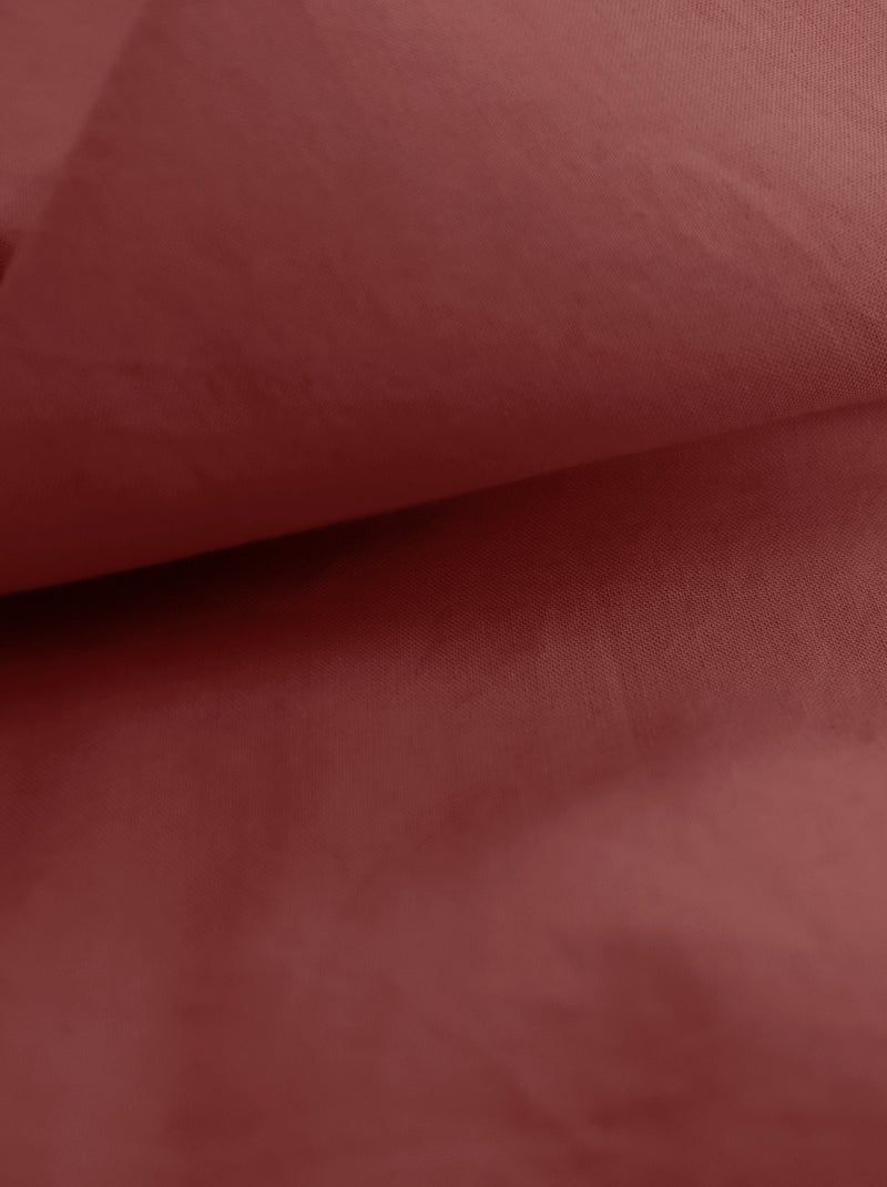 Drap-housse uni en coton, COTON LAVÉ Violet - Kiabi