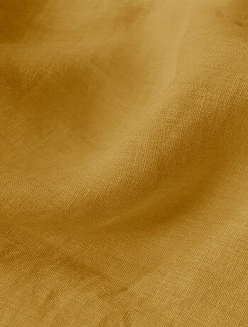 Drap-housse uni en lin, LIN LAVÉ