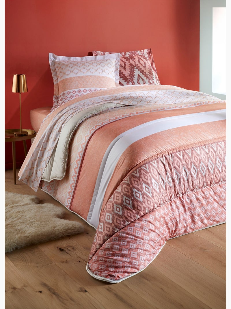Drap-housse uni en pur coton - Afibel Saumon - Kiabi
