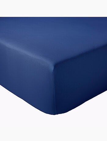 Drap-housse uni en satin de coton