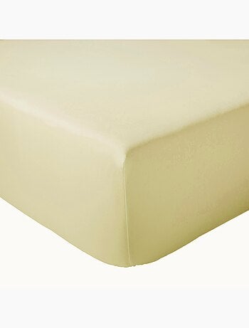 Drap-housse uni en satin de coton