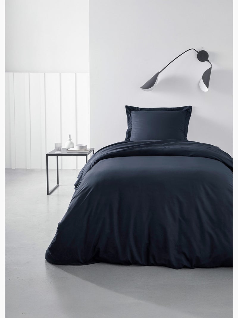 Drap housse uni ESSENTIAL Bleu marine - Kiabi