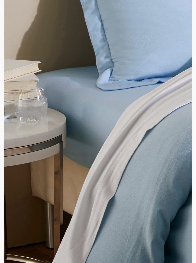 Drap-housse uni flanelle coton 165 g emboîtant - Afibel Rose pastel - Kiabi