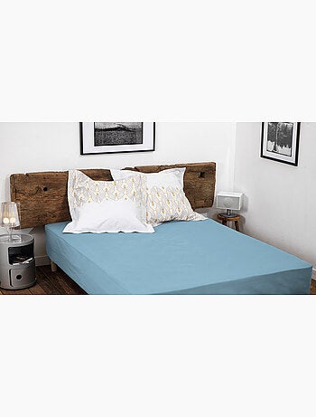 Drap housse uni percale de coton bonnet 30cm