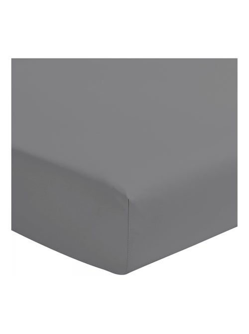 Drap housse uni percale de coton bonnet 30cm - Kiabi