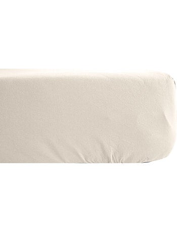 Drap housse uni percale de coton MANOIR Bonnet de 35 cm