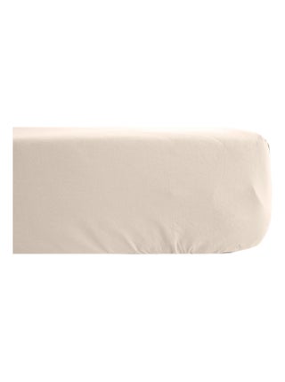 Drap housse uni percale de coton MANOIR Bonnet de 35 cm