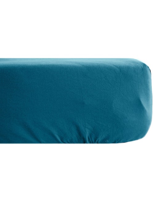 Drap housse uni percale de coton MANOIR Bonnet de 35 cm - Kiabi